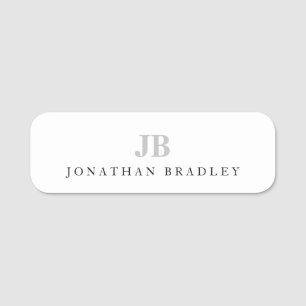 Porte-nom Monogramme minimaliste simple et moderne professio