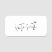 Porte-nom Monogramme moderne minimaliste manuscrit Script (Devant)