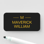 Porte-nom Monogramme or (En situation)