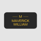 Porte-nom Monogramme or (Devant)