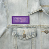 Porte-nom Monogramme violet violet de lavande : filigrane (En situation)