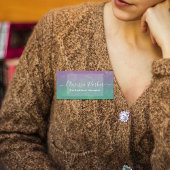 Porte-nom Monstère Exotique Tropicale Feuilles violet vert O