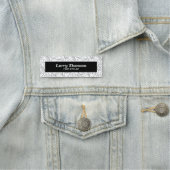 Porte-nom Motif Abstrait minimaliste noir classique (En situation)