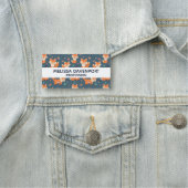 Porte-nom Motif animal du renard orange (En situation)