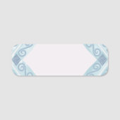 Porte-nom motif bleu en forme de diamant (Devant)