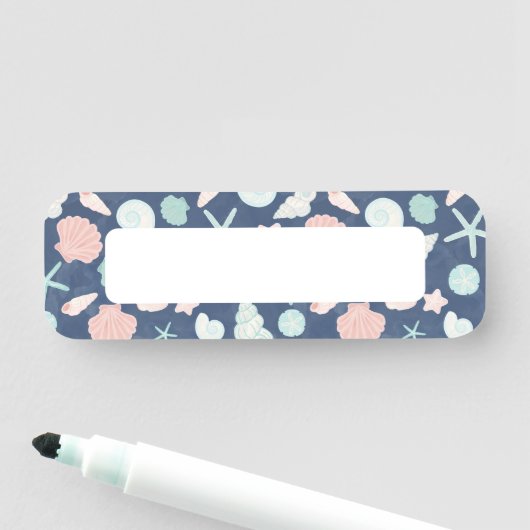 Porte-nom motif des coquillages (En situation)