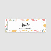 Porte-nom Motif pastel moderne (Devant)