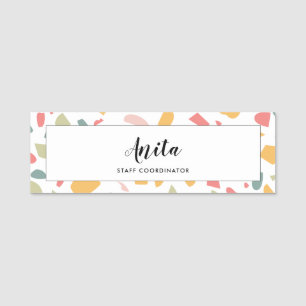 Porte-nom Motif pastel moderne