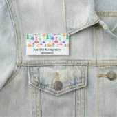 Porte-nom Motif scientifique divertissant Beakers and Flaque (En situation)