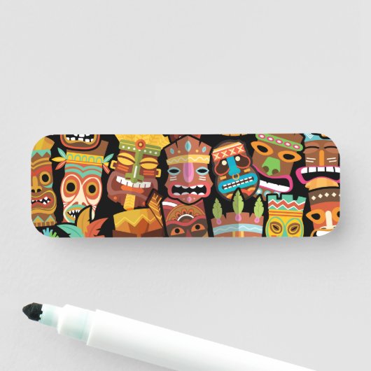 Porte-nom Motif Tiki (En situation)