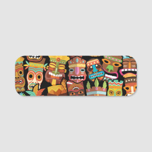 Porte-nom Motif Tiki