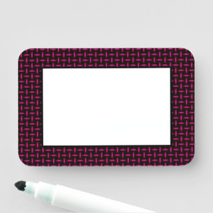Porte-nom Motif tissé sur personnalisable noir