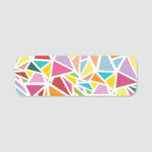 Porte-nom Motif triangles colorés (Devant)