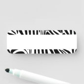 Porte-nom Motif zèbre (En situation)