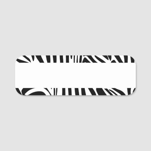 Porte-nom Motif zèbre (Devant)