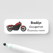 Porte-nom moto de style croiseur cool (En situation)