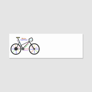Porte-nom Mots Motivationnels, Vélo, Cyclisme, Vélo Dames