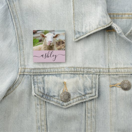 Porte-nom Mouton montrer langue (En situation)