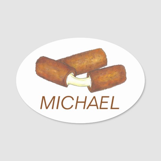 Porte-nom Mozzarella Fromage Sticks Snack Bar Restaurant Res (Devant)