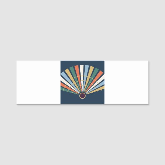 Porte-nom Neo Deco Fan graphique (Devant)