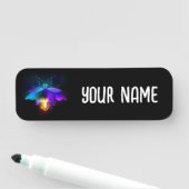 Porte-nom Neon Firefly sur noir (En situation)