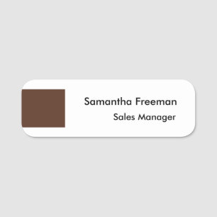 Porte-nom Nettoyage moderne Brown blanc minimaliste