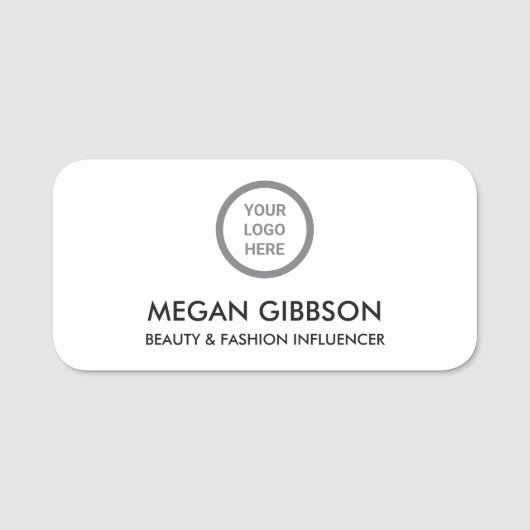 Porte-nom Nettoyer le logo de l'entreprise Employé minimalis (Devant)