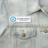 Porte-nom N'importe quelle couleur du coeur empreinte de pat (En situation)