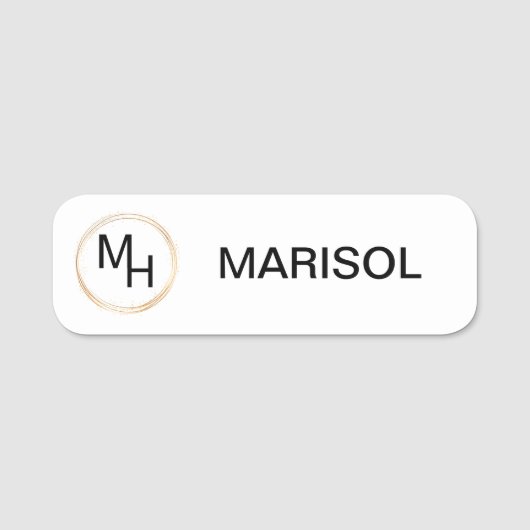 PORTE-NOM NIP MAGNÉTIQUE DE L'ONGLET 3" X 1"  (Devant)