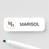 PORTE-NOM NIP MAGNÉTIQUE DE L'ONGLET 3" X 1"  (En situation)