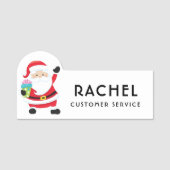 Porte-nom Noël Père Noël Nom personnalisé (Devant)