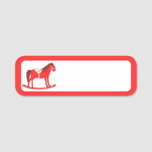 Porte-nom Noël scandinave Cheval Rocking