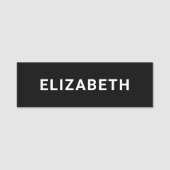 Porte-nom Noir employé moderne (Devant)