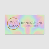 Porte-nom Noir et Or tendance (Devant)