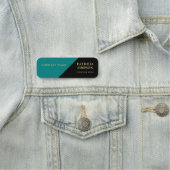 Porte-nom Noir Et Vert Turquoise : Distincts Et Professionne (En situation)