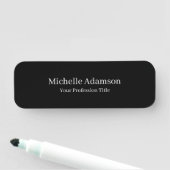 Porte-nom Noir Professionnel Plain Moderne (En situation)