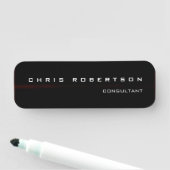 Porte-nom Noir Rouge Blanc Agréable Charme (En situation)