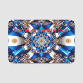 Porte-nom Nom avec couleurs argentines (Devant)