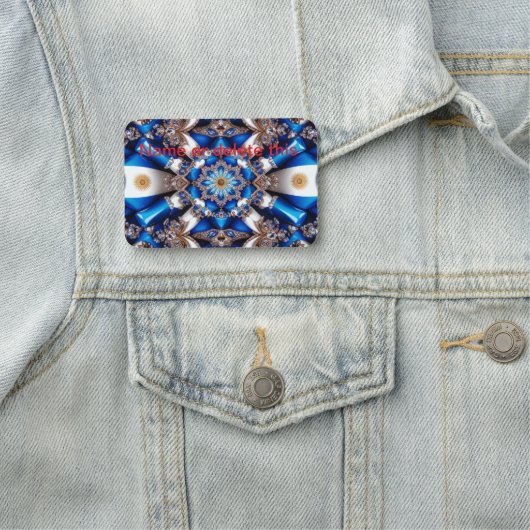 Porte-nom Nom avec couleurs argentines (En situation)