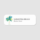 Porte-nom Nom Balise Modèle Tropical Palm Tree (Devant)