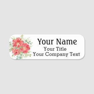 Porte-nom Nom Balise Primroses Fleurs Texte Personnalisé Bad