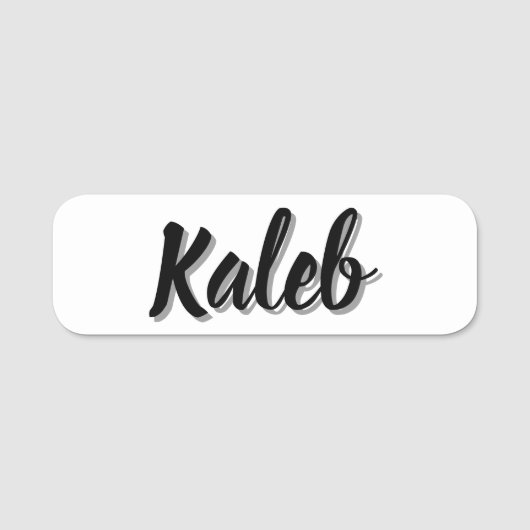 Porte-nom Nom de Kaleb Mens (Devant)