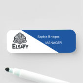 Porte-nom Nom de l'employé de la broche magnétique et de séc (En situation)