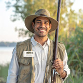 Porte-nom Nom de l'employé de l'entreprise Pêche personnalis