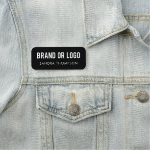 Porte-nom Nom de l'employé professionnel Logo de l'entrepris
