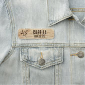 Porte-nom Nom de l'employé rustique Woodgrain ID du personne (En situation)