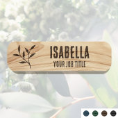 Porte-nom Nom de l'employé rustique Woodgrain ID du personne