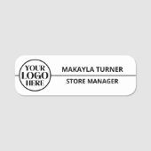 Porte-nom Nom de l'entreprise Numéro de logo de l'employé (Devant)