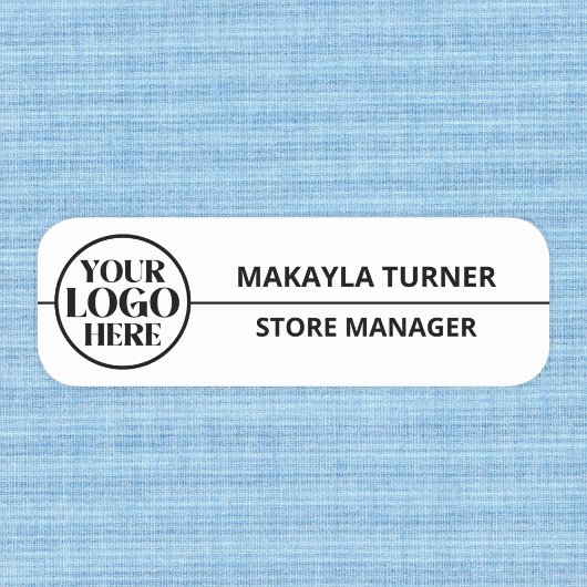 Porte-nom Nom de l'entreprise Numéro de logo de l'employé
