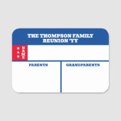 Porte-nom Nom de réunion de famille 4 juillet (Devant)